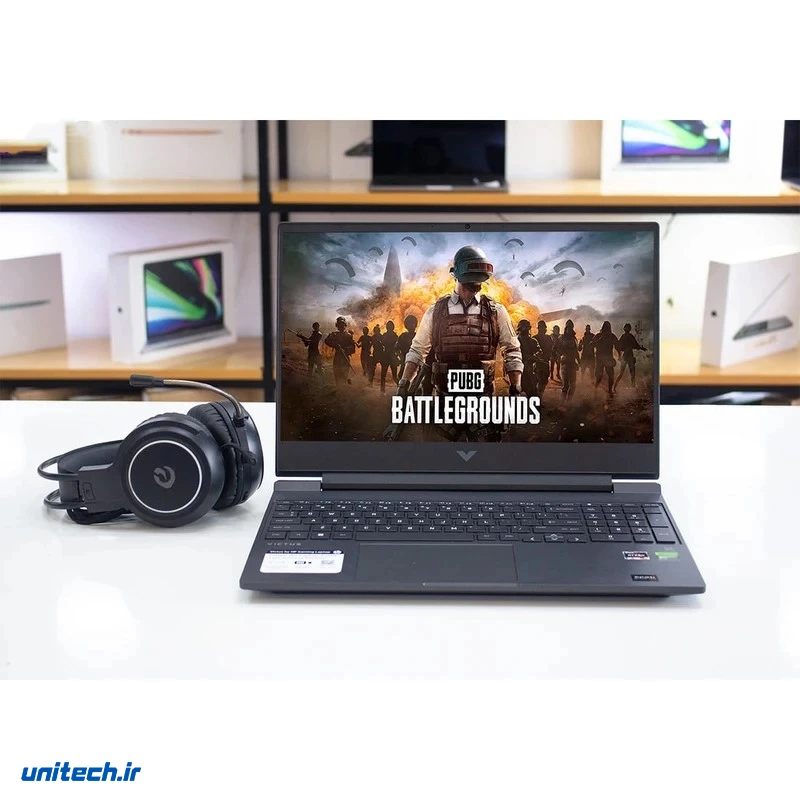 لپ تاپ 15.6 اینچی اچ‌ پی مدل Victus Gaming 15FB2063DXR5 7535HS8GB DDR5 4800MHz512GB SSDRX6550M 4GBFHD 144HzW5